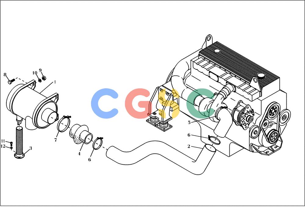 纽荷兰零件查询(EC450) - CRAWLER EXCAVATOR (SN: 750001-UP) (11/99-) (13.230[001]) - INTAKE SYSTEM INSTALL.MATERIAL (S/N 750001-UP) New Holland Constructuion