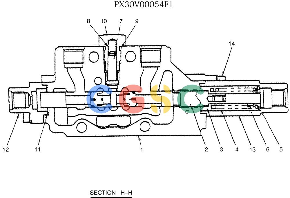 纽荷兰零件查询(E35SR) - COMPACT CRAWLER EXCAVATOR ASN PX13-15001 (N6TN61732) (NA) (1/06-) (07-008) - VALVE ASSY, CONTROL, (TRAVEL RIGHT) New Holland Constructuion