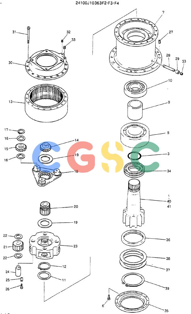 神钢零件查询(MD450BLC) - EXCAVATOR BTW TS0201 - TS0394 (1/80-12/06) (01-003) - REDUCTION UNIT Kobelco