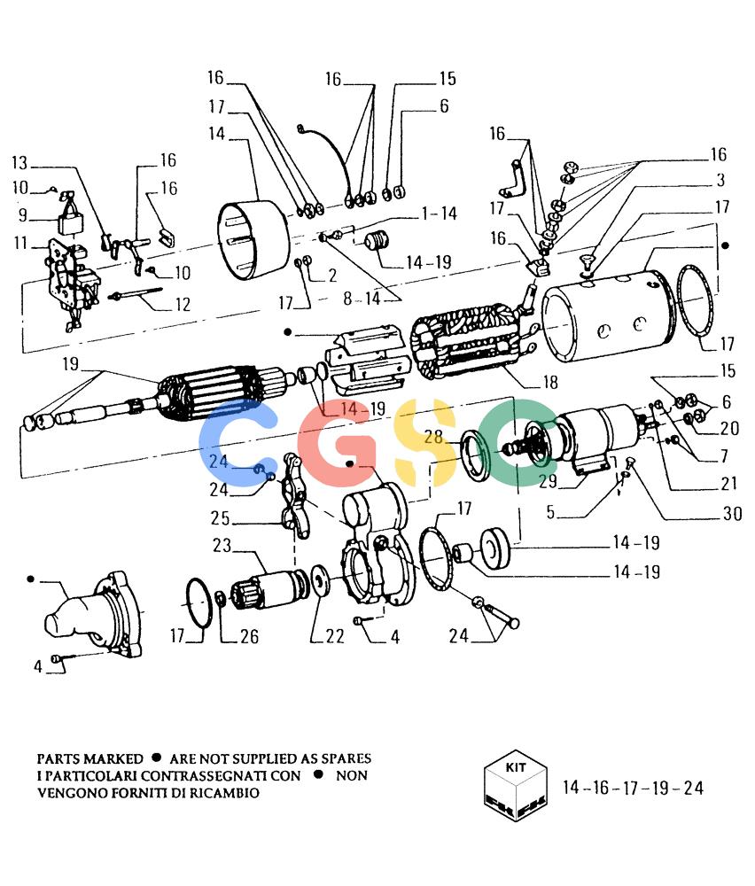 纽荷兰零件查询(FL175) - CRAWLER LOADER (N.A. VERSION) (6/92-) (0.360[02]) - STARTER MOTOR - COMPONENTS New Holland Constructuion
