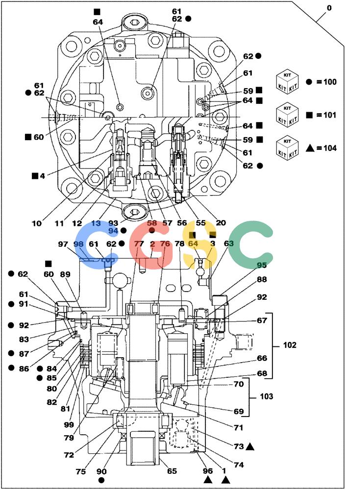 纽荷兰零件查询(E805) - CRAWLER EXCAVATOR TIER 3 (7/06-) (07-011-00[01]) - TRAVEL MOTOR New Holland Constructuion