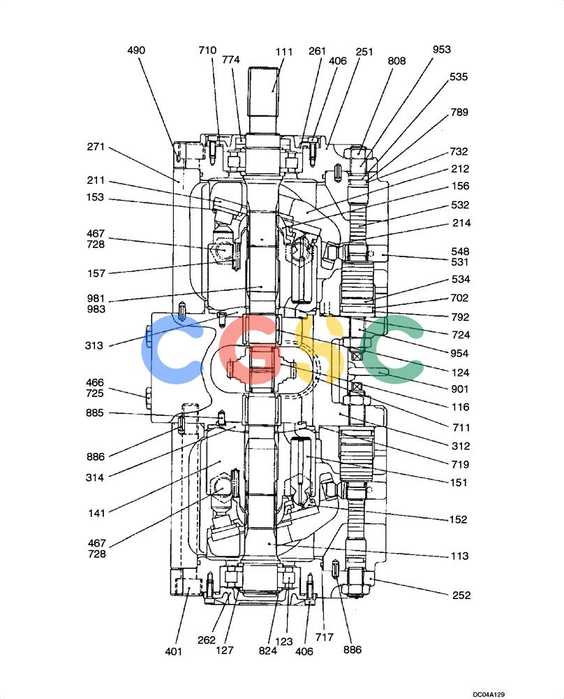 纽荷兰零件查询(EH130) - CRAWLER EXCAVATOR (3/04-) (08 -25[00]) - PUMP New Holland Constructuion