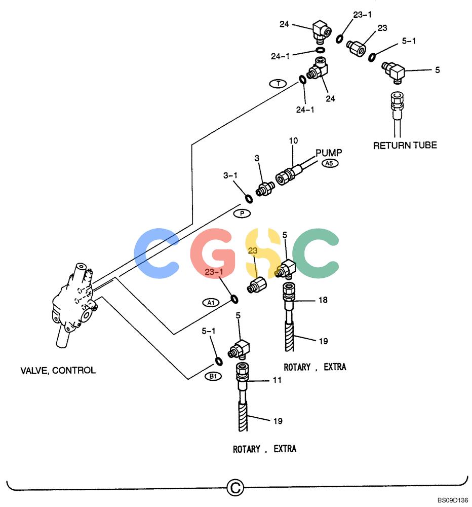 神钢零件查询(NIBBLER) - & BREAKER - SK70SR-1E SHORT RADIUS EXCAVATOR ASN YT02-04001 (4/03-12/04) (06-015[02]) - UPPER HYDRAULIC LINES (BREAKER, NIBBLER & BREAKER) (YT03H00032F1), PAGE 2 OF 2 Kobelco