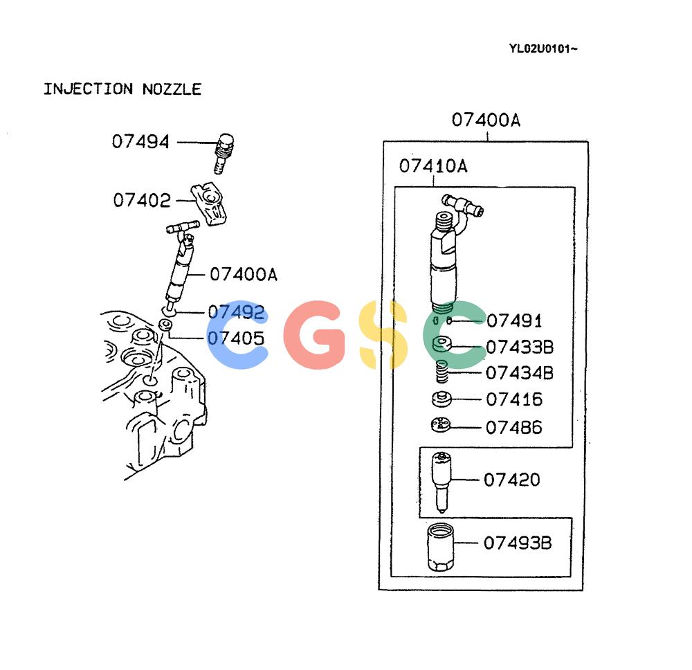 神钢零件查询(ED190LC) - BLADE RUNNER EXCAVATOR/DOZER BTW YL02U0101 - YL03U0135 (1/02-12/06) (07-022[02]) - INJECTION PIPE & NOZZLE Kobelco