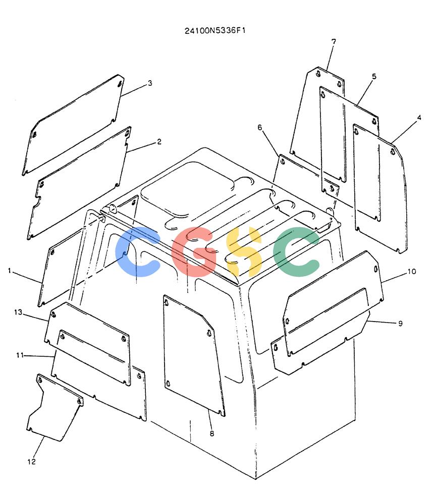 神钢零件查询(K905LC) - MARK II EXCAVATOR BTW YP1001 - YP1281. (4/89-12/03) (08-002) - GUARD ASSY Kobelco