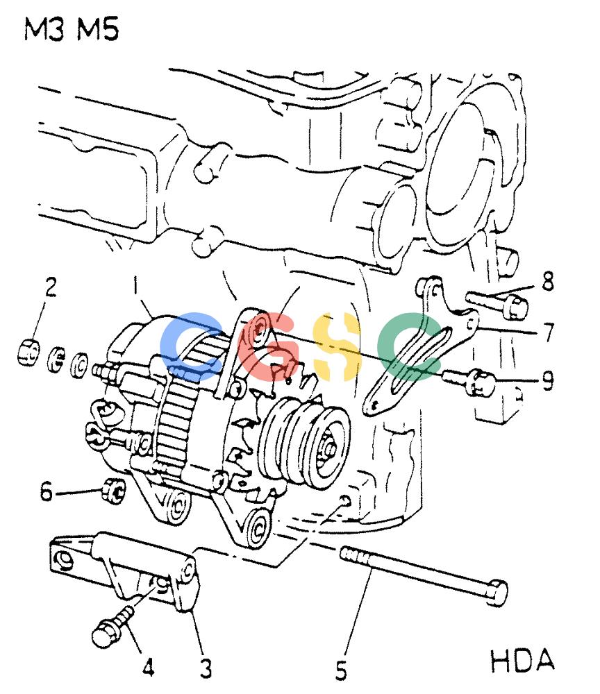 神钢零件查询(6D16-T) - MITSUBISHI DIESEL ENGINE - K907 & MD180LC (1/87-12/06) (04-007) - ALTERNATOR GENERAL Kobelco