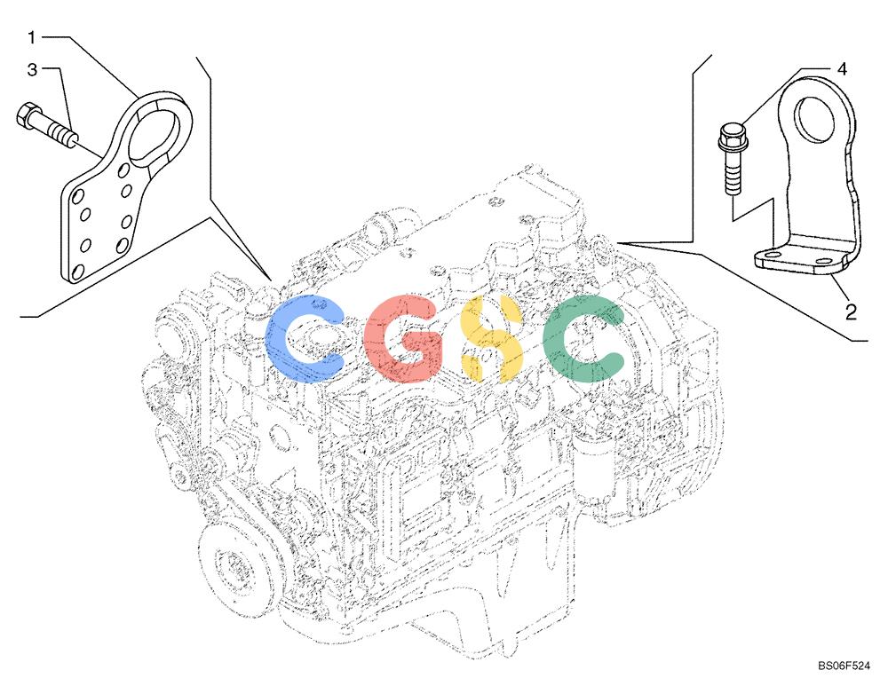 纽荷兰零件查询(D150B) - CRAWLER DOZER TIER 3 (HYDRO) (10/07-) (02-42) - ENGINE - LIFT HOOKS New Holland Constructuion