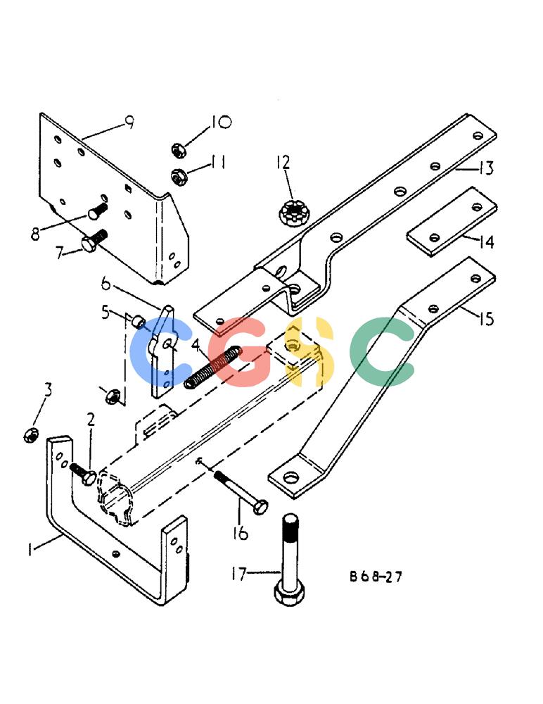 凯斯零件查询(425) - INTERNATIONAL HARVESTER RECTANGULAR BALER (1/76-12/85) (A-04) - HITCH PIVOT ASSEMBLY Case Agriculture