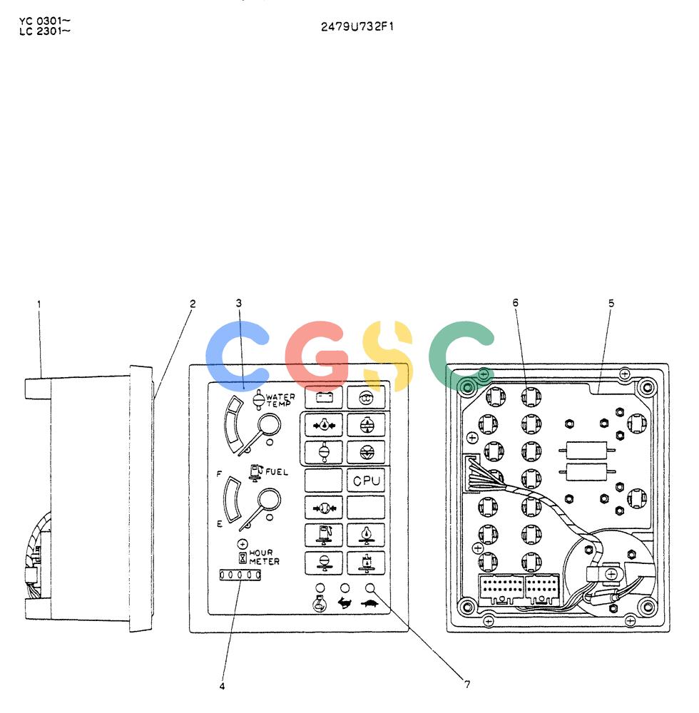 神钢零件查询(K912LC) - MARK II EXCAVATOR ASN YC-0301 (1/88-12/03) (05-015) - GAUGE CLUSTER Kobelco