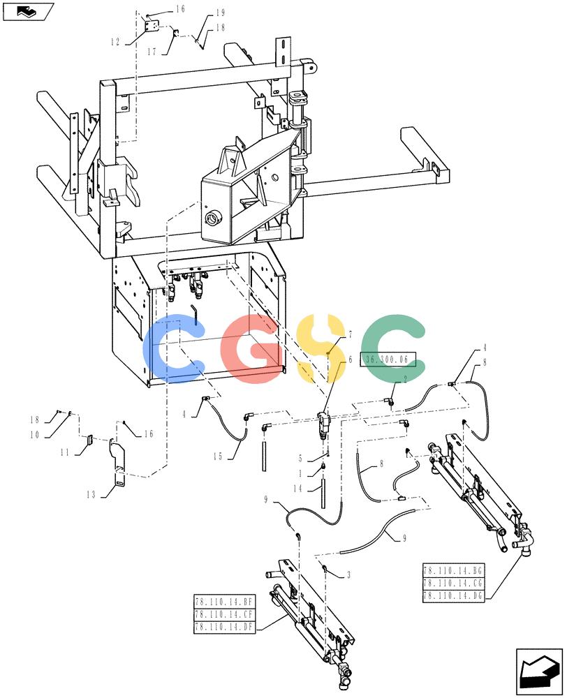 凯斯零件查询(810) - FLEX-AIR APPLICATOR - 2012 (2/12-) (36.200.05) - REAR SPRAYBAR PNEUMATICS Case Agriculture