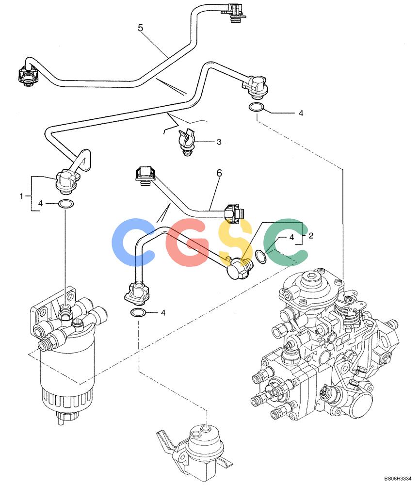 纽荷兰零件查询(DC75) - CRAWLER DOZER (8/04-) (03-12) - FUEL INJECTION SYSTEM New Holland Constructuion