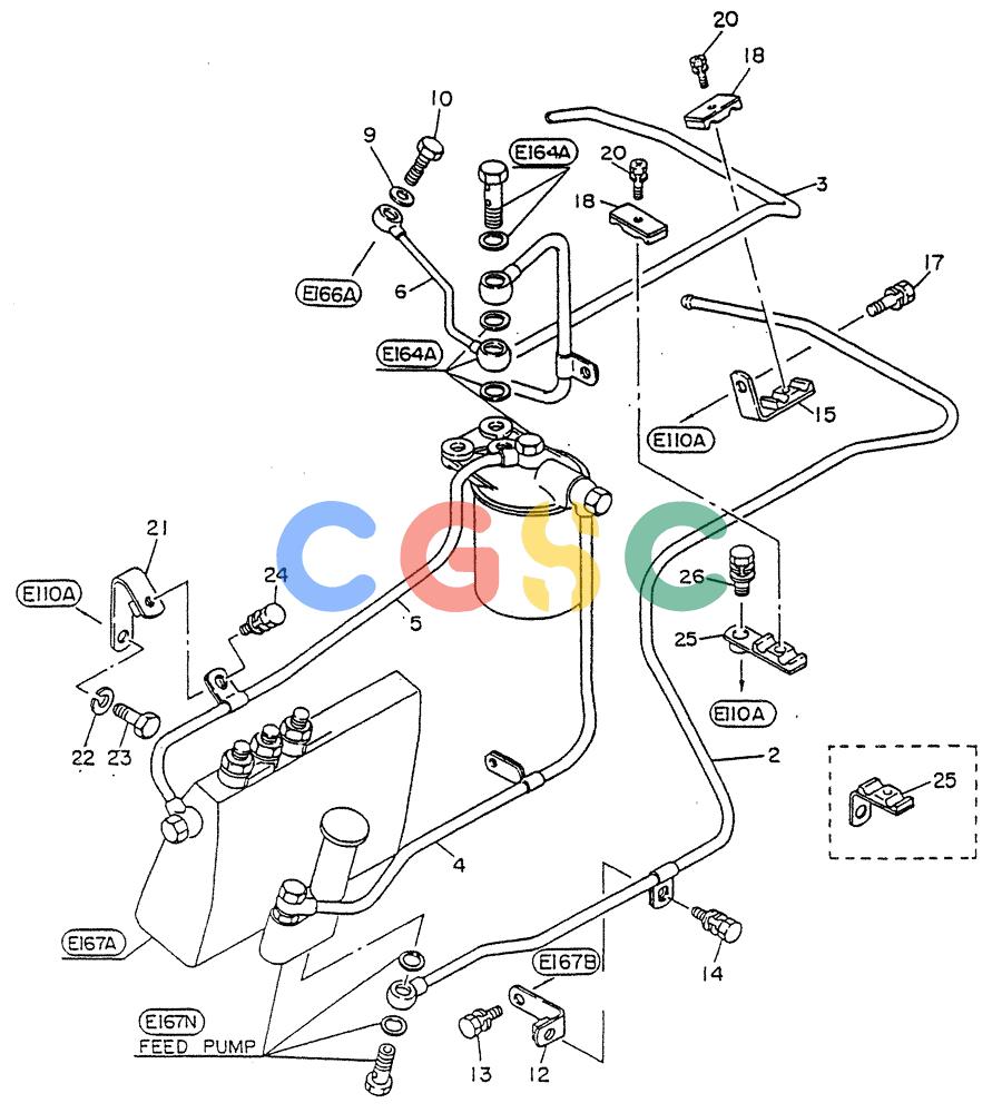 神钢零件查询(FD6(T)14) - NISSAN DIESEL ENGINE ASN 050001 - LK400 & LK500A (1/06-12/06) (05-002[01]) - PIPING-FUEL "FUEL TUBE" Kobelco