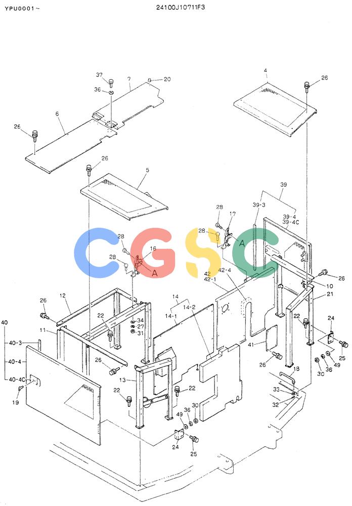 神钢零件查询(K905LC) - MARK II EXCAVATOR ASN YPU00001 (1/87-12/03) (02-006[01]) - GUARD ASSY (FOR EXTREME HEAT) Kobelco