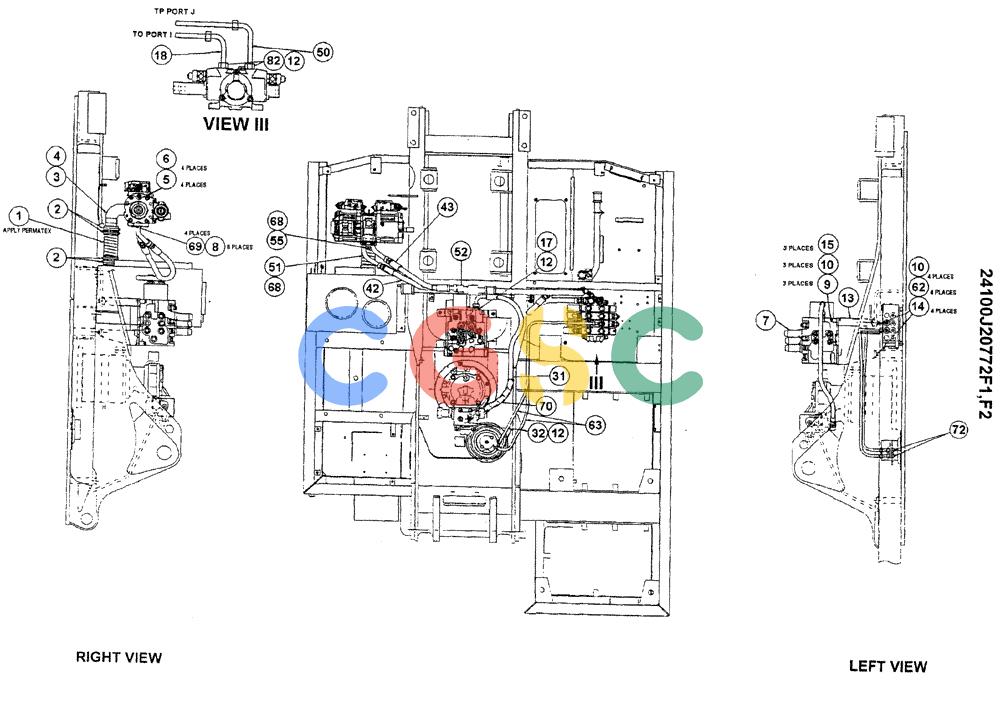 神钢零件查询(ED180) - BLADE RUNNER EXCAVATOR/DOZER ASN YLU0001 (1/99-12/01) (04-001[02]) - UPPER HYDRAULIC LINES Kobelco
