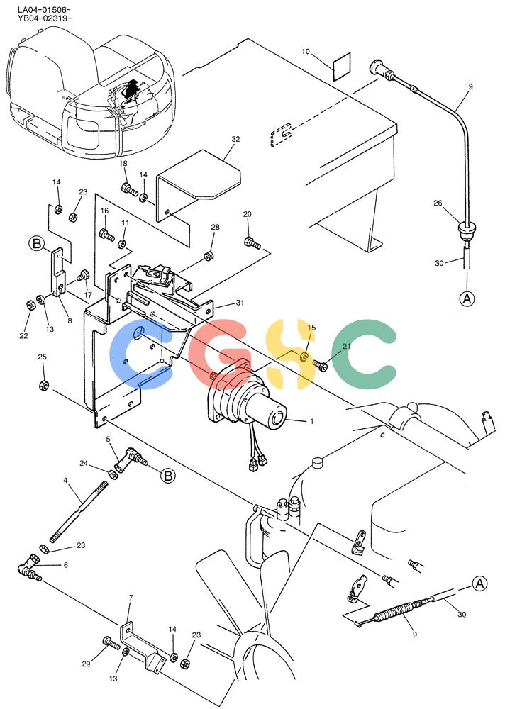 纽荷兰零件查询(E200SRLC) - CRAWLER EXCAVATOR BTW LA04-01506 - LA04-01625 (01-016) - CONTROL ASSY ENGINE New Holland Constructuion