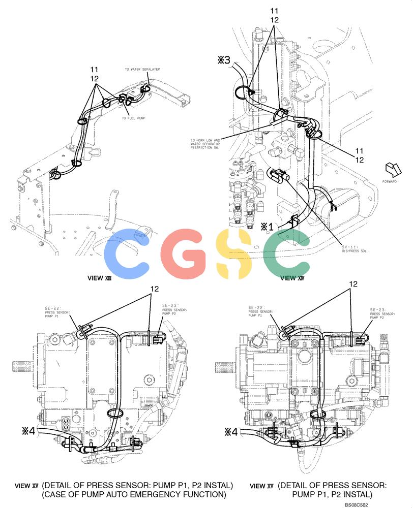 神钢零件查询(ED150) - BLADE RUNNER ACERA SR EXCAVATOR DOZER (TIER 3 ) ASN YL06-01201 (5/08-12/12) (02-68[10]) - HARNESS ASSEMBLY, UPPER (YY13E00042F1), FIGURE 10 OF 14 Kobelco