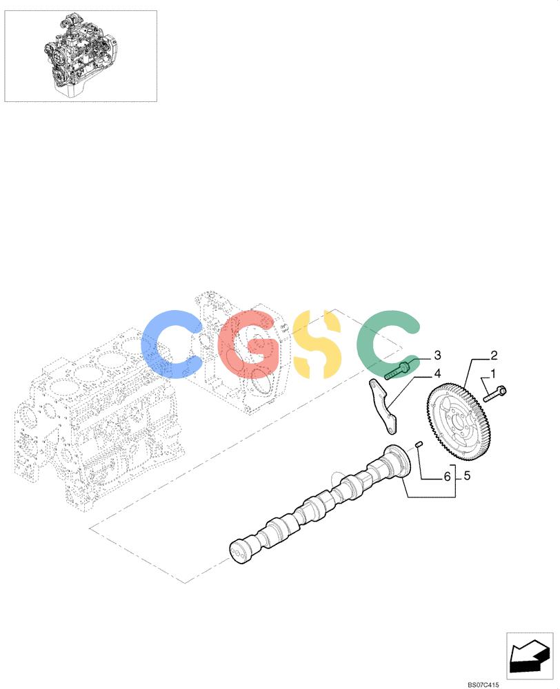 纽荷兰零件查询(E175B) - CRAWLER EXCAVATOR TIER 3 (NA) - N7DA16301 - (5/07-) (09-22[00]) - CAMSHAFT - TIMING CONTROL (101580510010) New Holland Constructuion