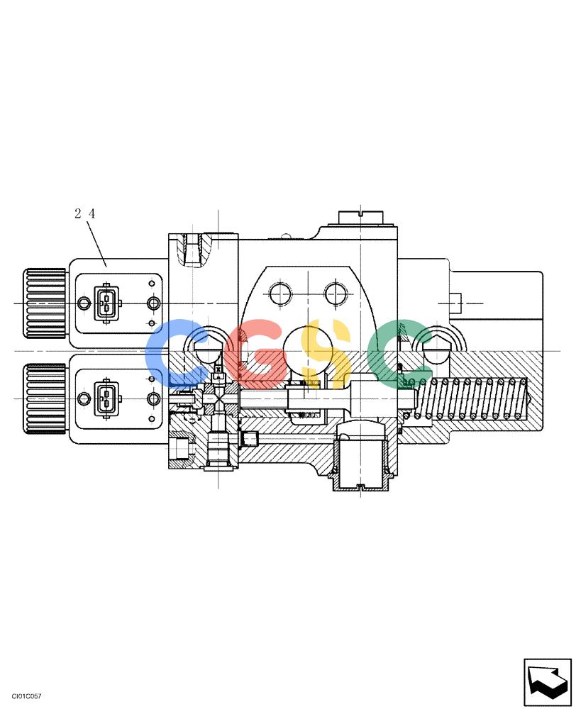 纽荷兰零件查询(CV2000) - VIBRATORY ROLLER (10-020-00[01]) - BRAKE RELEASE VALVE New Holland Constructuion