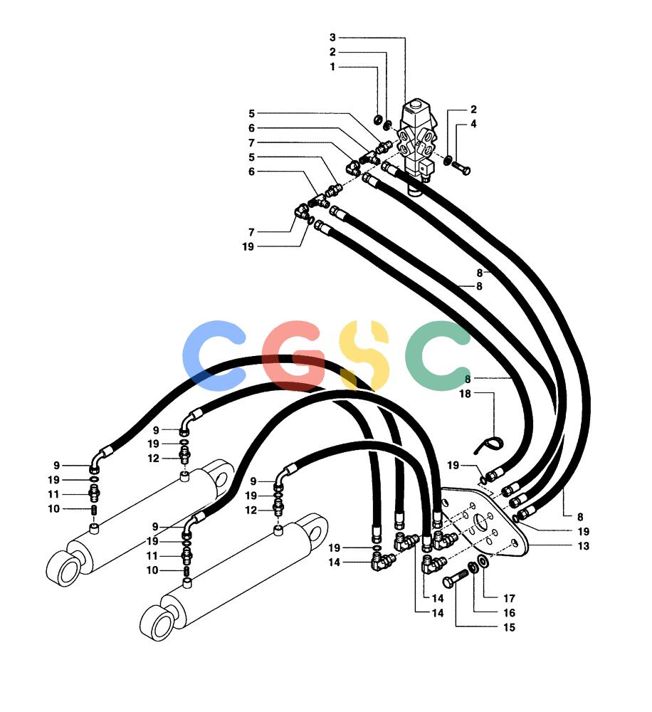 纽荷兰零件查询(DC100) - CRAWLER DOZER (N.A. VERSION) (4/00-) (9.500[03E]) - RIPPER CIRCUIT (DC100 STD S/N 13111162 & DOWN; LGP S/N 13115028 & DOWN) New Holland Constructuion