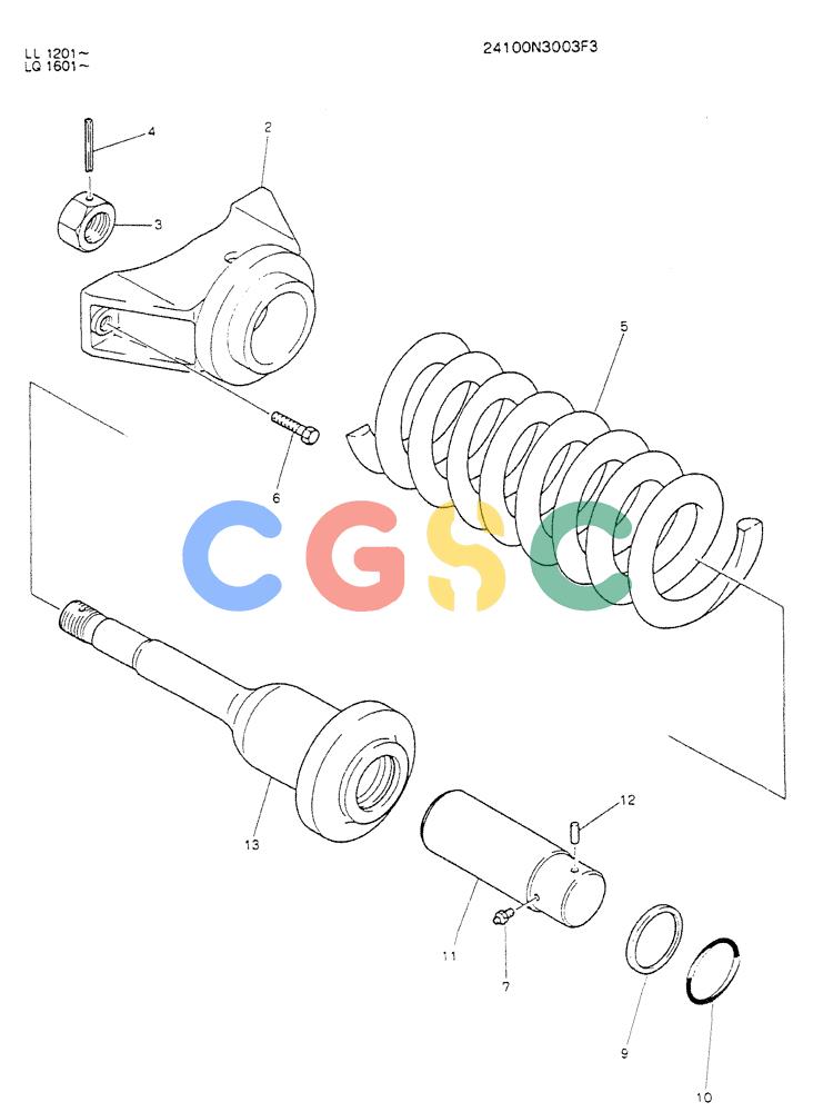 神钢零件查询(K909LC) - MARK II EXCAVATOR BTW LL1207 - LL1487 (1/87-12/03) (06-005) - SPRING ASSY, TRACK Kobelco