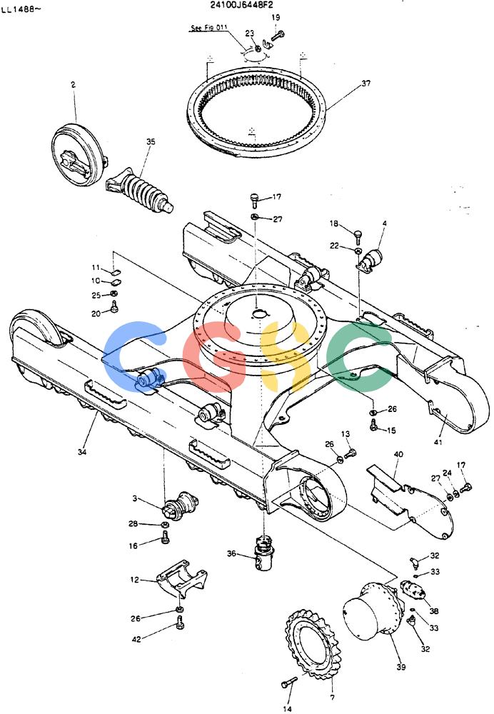 神钢零件查询(MD240BLC) - EXCAVATOR ASN LL1488 (1/80-12/06) (06-001) - INSTAL, LOW Kobelco