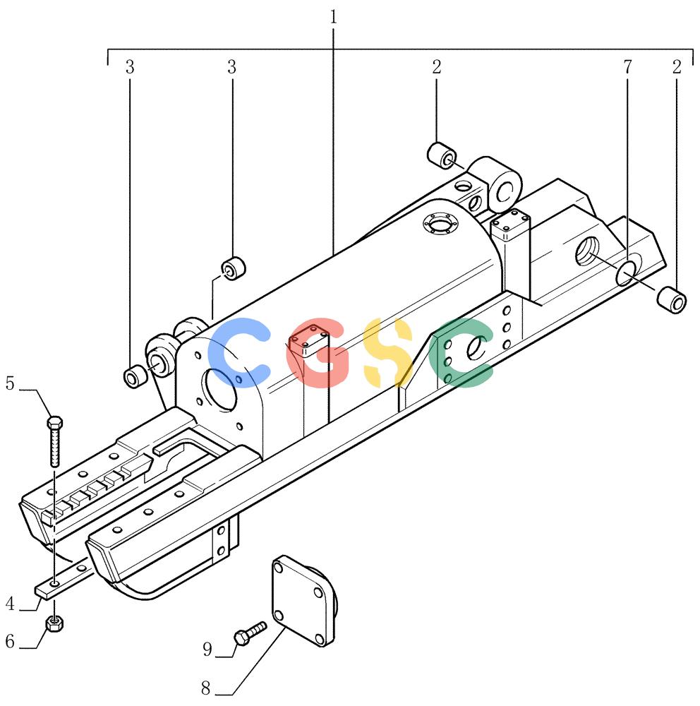 纽荷兰零件查询(DC180.B) - CRAWLER DOZER TIER 2 (3/03-) (2.340[01]) - TRACK FRAME - 7 ROLLERS - VERSION (01) New Holland Constructuion