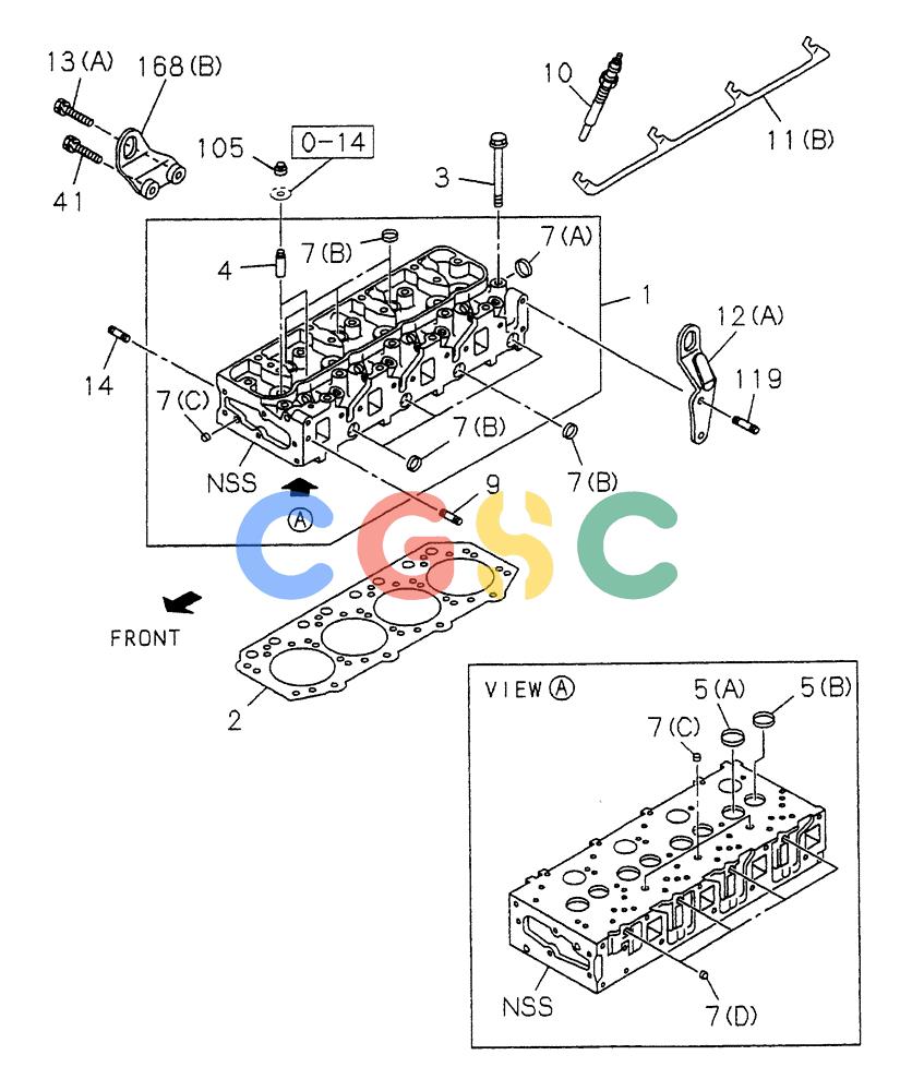 纽荷兰零件查询(EH70) - MIDI CRAWLER EXCAVATOR (N.A.) (1/05-) (181) - CYLINDER HEAD New Holland Constructuion