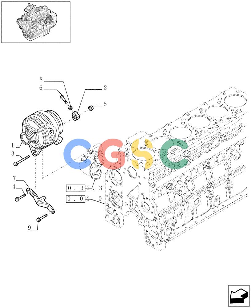 神钢零件查询(F4GE9684C J600) - ENGINE 504124795 - 920019900 (1/13-) (0.40.0[01]) - ALTERNATOR (504227884-504227336) Kobelco