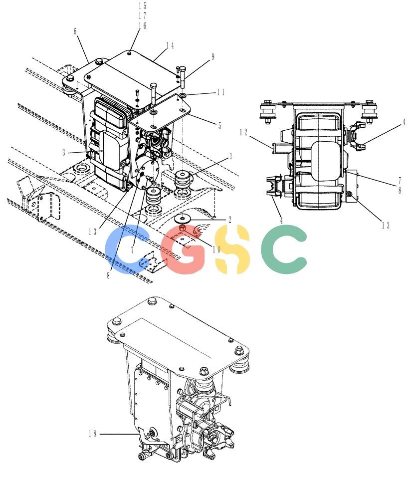 凯斯零件查询(FLX3510) - FLOATER (8/04-8/06) (03-003) - AUX TRANSMISSION GROUP, FLX3010 & FLX3510 Case Agriculture