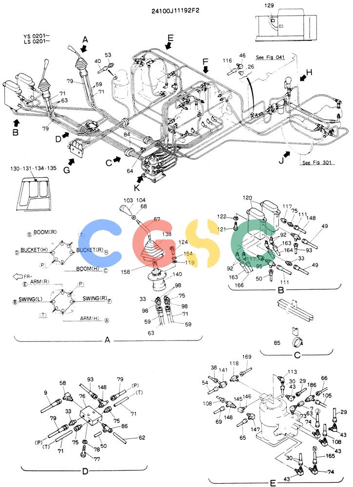 神钢零件查询(K916LC) - MARK II EXCAVTOR ASN YS0201 (1/89-12/03) (03-007 [01]) - REMOTE CONTROL ASSY Kobelco