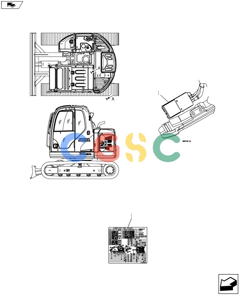 纽荷兰零件查询(E70BSR) - COMPACT CRAWLER EXCAVATOR ASN YT06-18001 (06-008[00]) - NAME PLATE INSTALLATION New Holland Constructuion