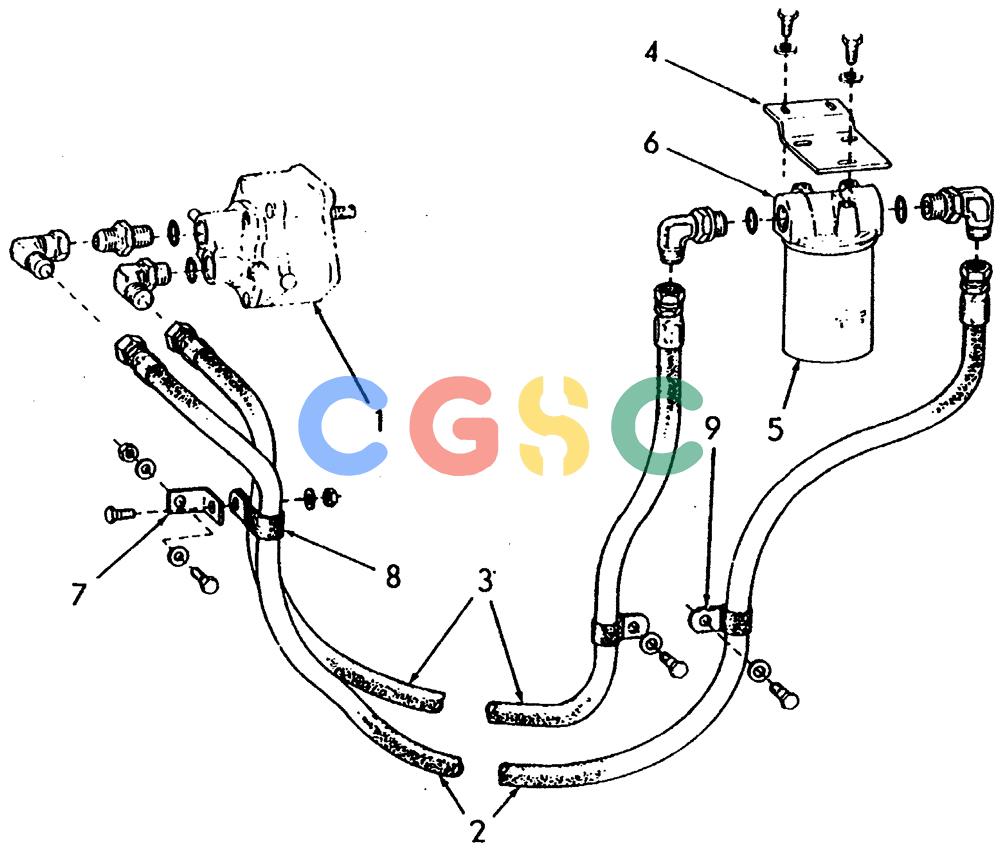 纽荷兰零件查询(65B) - MOTORGRADERS (B2.17[001B]) - TRANSMISSION FILTER & LINES New Holland Constructuion