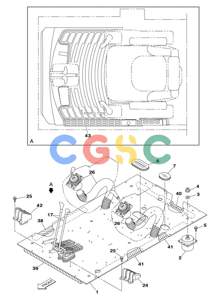 纽荷兰零件查询(E805) - CRAWLER EXCAVATOR (1/05-) (09-033-00[01]) - MAT, FLOOR - OPERATORS COMPARTMENT New Holland Constructuion