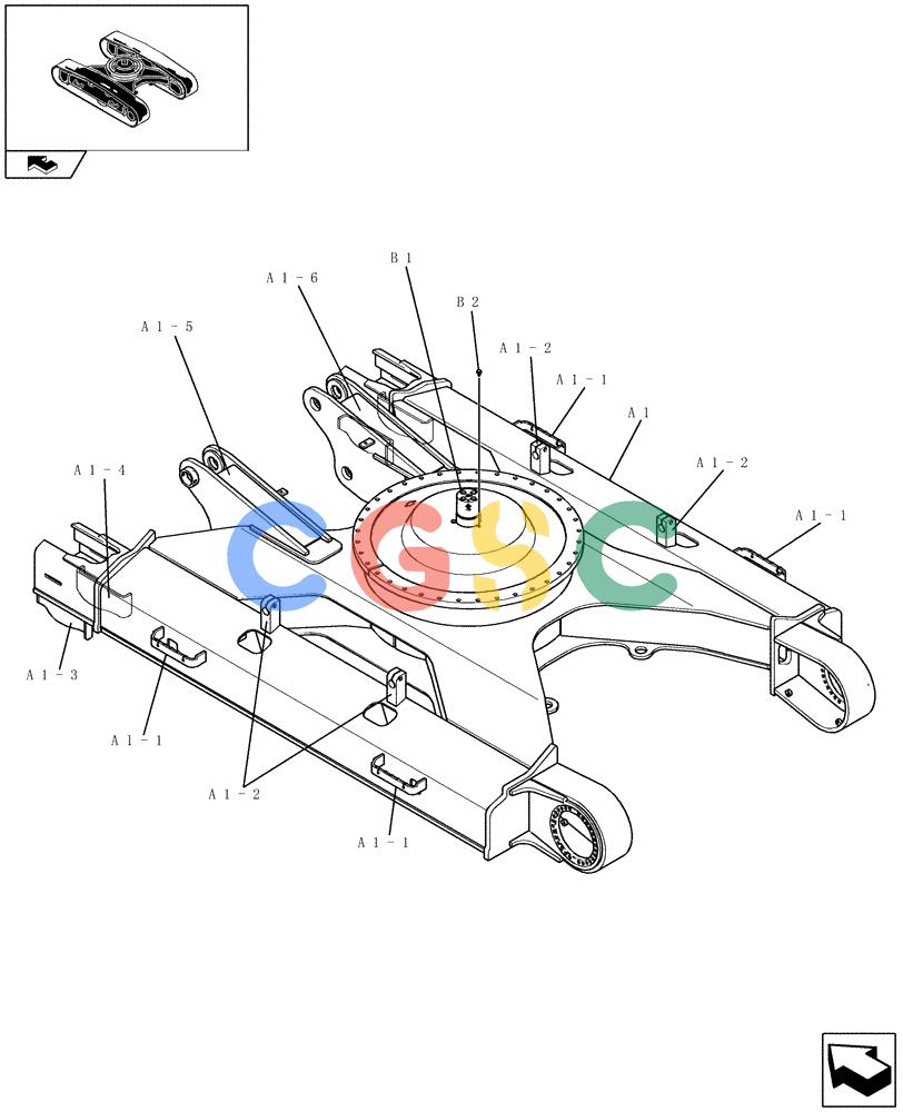 纽荷兰零件查询(E235BSR) - CRAWLER EXCAVATOR (5/07-) (3.000[02]) - LOWER FRAME New Holland Constructuion