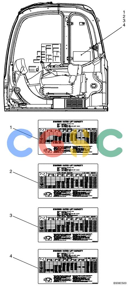 纽荷兰零件查询(E135B) - CRAWLER EXCAVATOR TIER 3 - ASN YH05-07001 (N8TA13006) (1/08-) (07-04[00]) - NAME PLATE INSTALLATION (YY22T00154F1) New Holland Constructuion