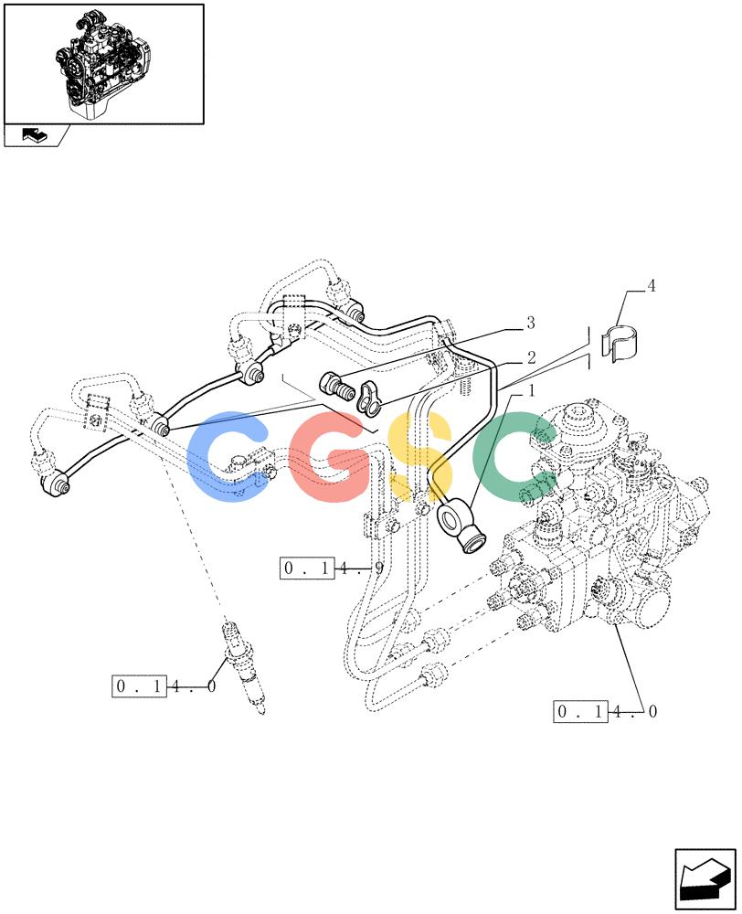 神钢零件查询(F4GE9484A J601) - ENGINE - 504103783 - 920019898 (1/13-) (0.20.4) - INJECTION EQUIPMENT - PIPING (504063635) Kobelco