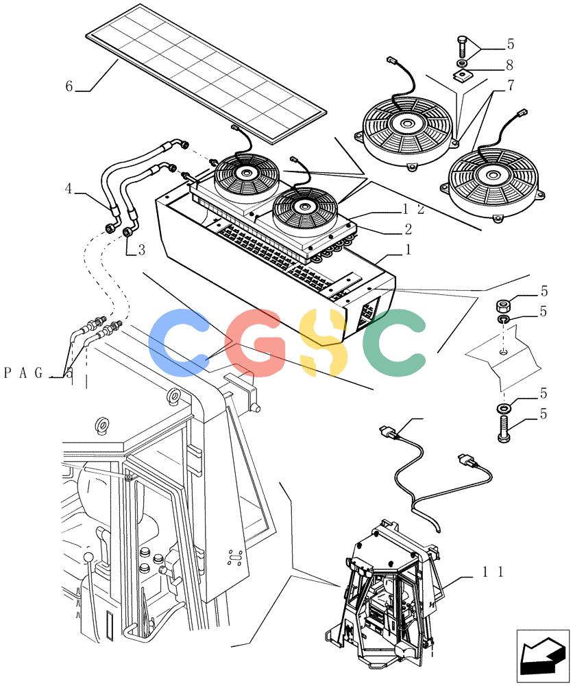 纽荷兰零件查询(DC150.B) - CRAWLER DOZER TIER 2 (3/03-) (9.653[04]) - ROPS CAB WITH CONDITIONER - OPTIONAL CODE 784110171 New Holland Constructuion