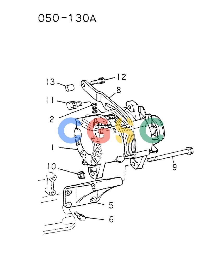 神钢零件查询(6D22CT) - MITSUBISHI DIESEL ENGINE - K909A, K910, K912 & K935 (1/76-12/06) (04-004) - ALTERNATOR GENERAL Kobelco