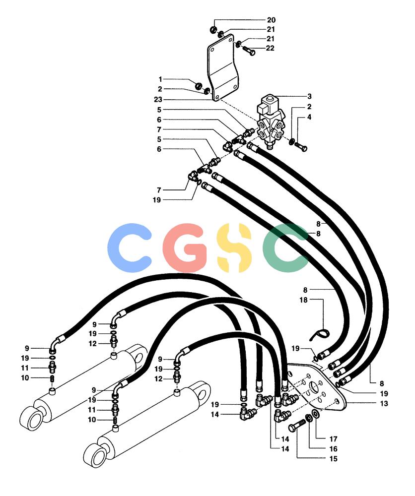 纽荷兰零件查询(DC100) - CRAWLER DOZER (N.A. VERSION) (4/00-) (9.500[03F]) - RIPPER CIRCUIT (DC100 STD S/N 13111163 & UP; LGP S/N 13115029 & UP) New Holland Constructuion