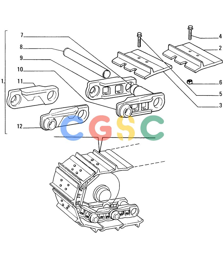 纽荷兰零件查询(FD175) - CRAWLER DOZER (N.A. VERSION)(S/N 061640 & AFTER) (1/93-) (2.349[01]) - TRACK CHAIN - SHOES (L=550mm) New Holland Constructuion
