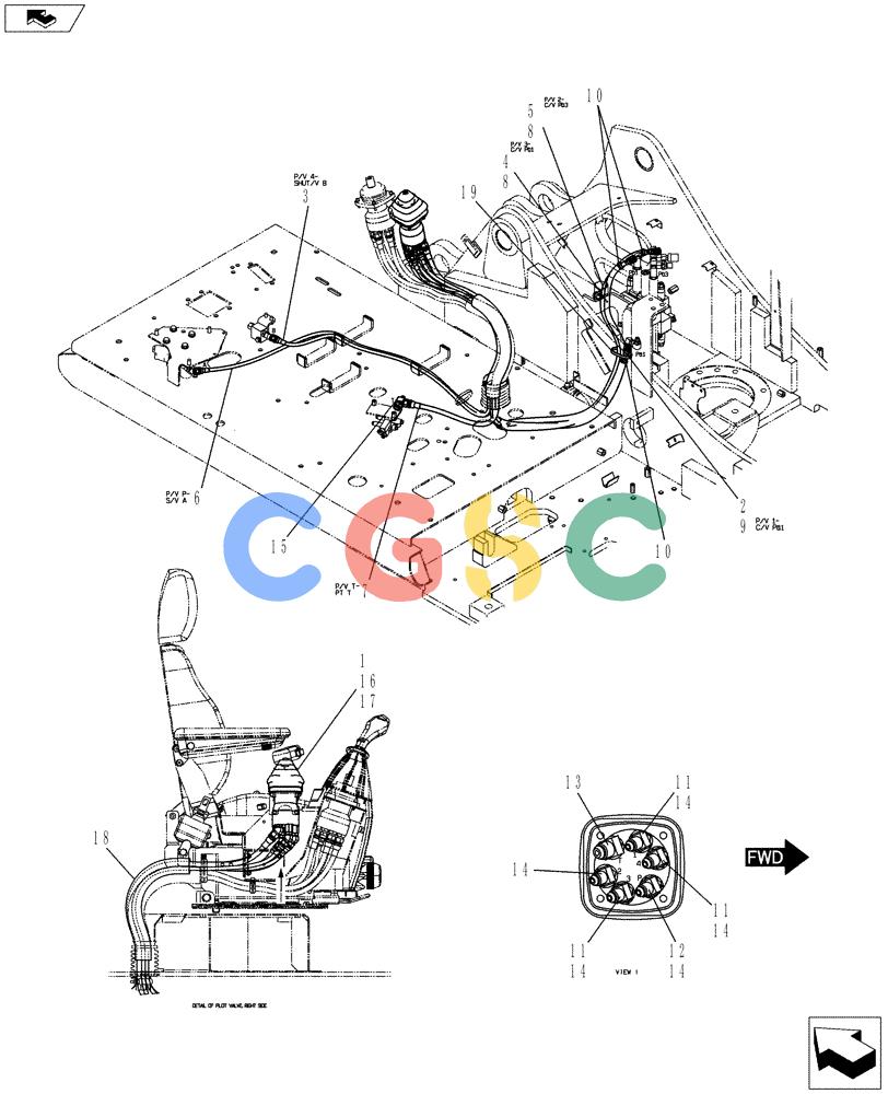 神钢零件查询(ED150-2) - BLADE RUNNER EXCAVATOR/DOZER ASN LH01-01001 (1/09-12/12) (01-033[00]) - CONTROL LINES, REMOTE Kobelco
