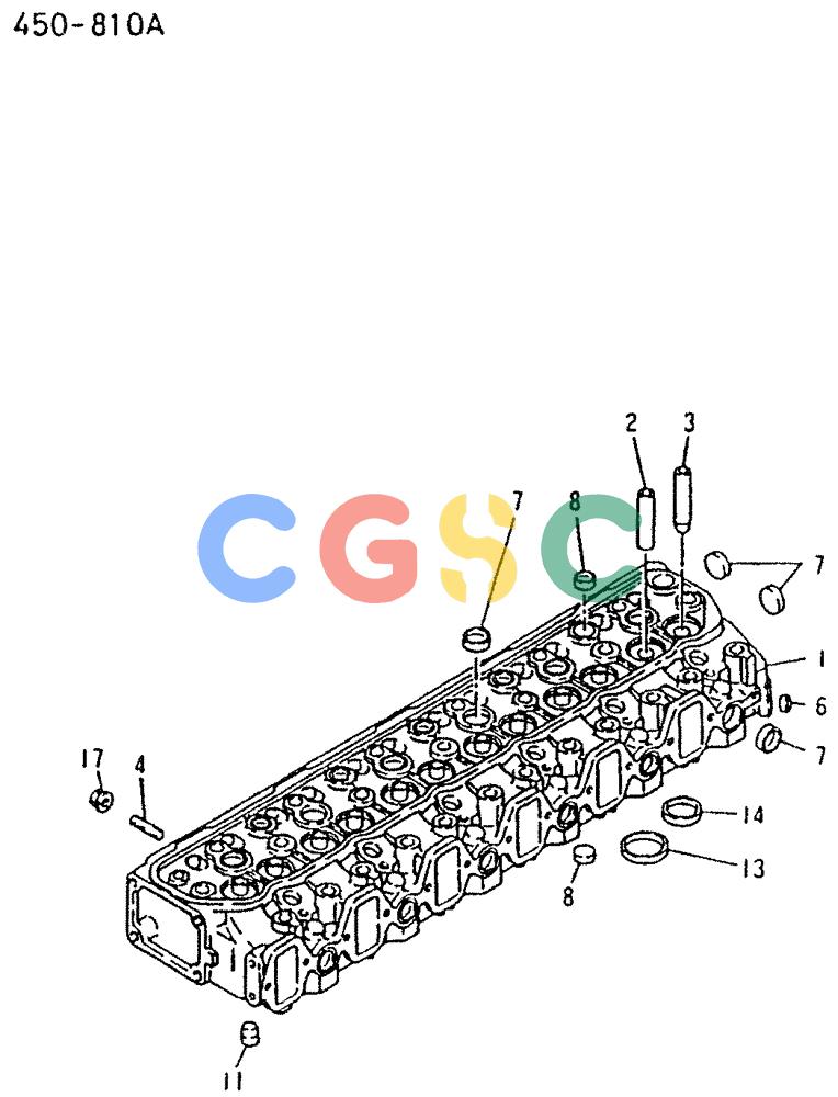 神钢零件查询(K907LC) - MARK II EXCAVATOR BTW YQU0001 - YQU0400 (1/87-12/03) (18-002) - CYLINDER HEAD REPAIR KIT Kobelco