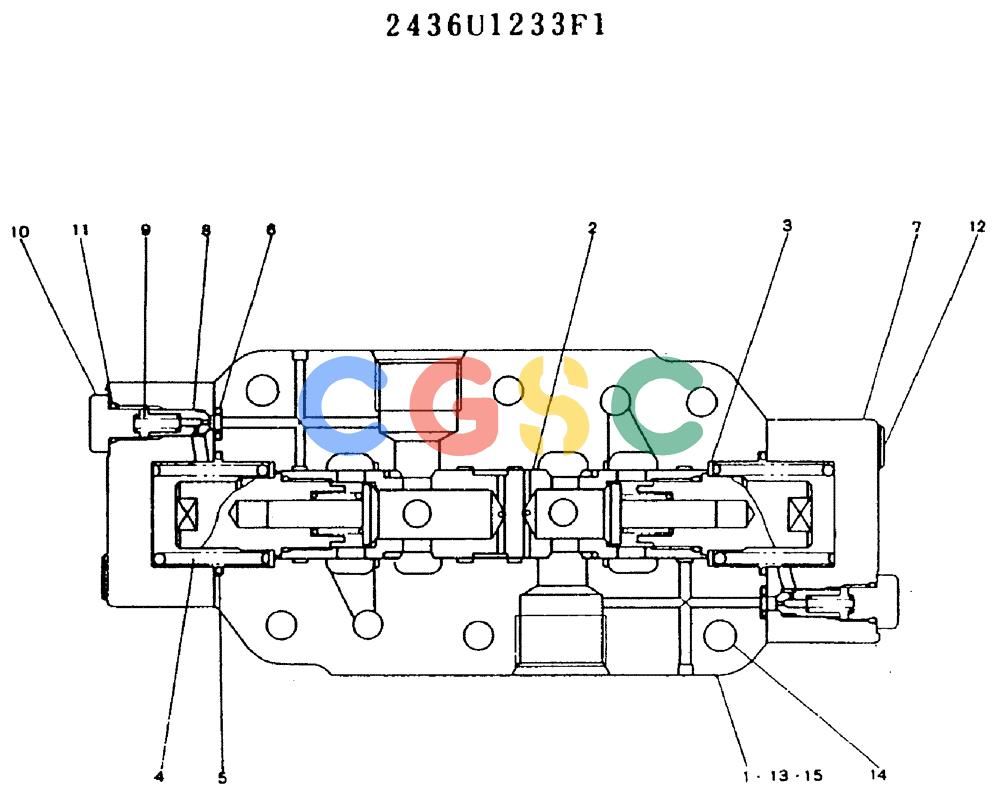 神钢零件查询(MD240BLC) - EXCAVATOR ASN LL1488 (1/80-12/06) (11-009) - VALVE ASSY, BRAKE Kobelco