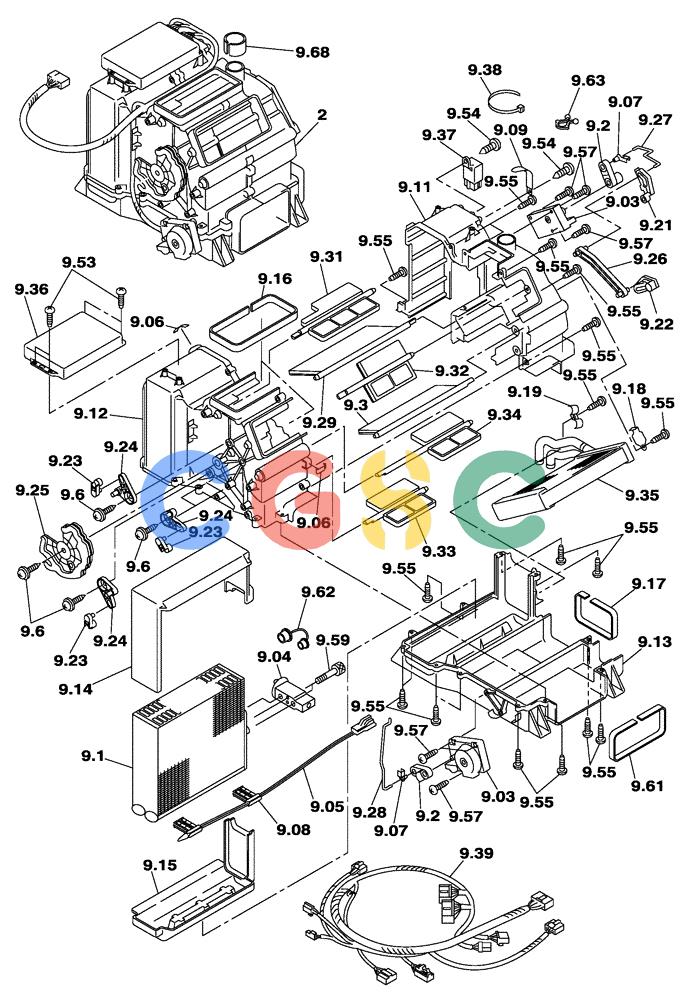 纽荷兰零件查询(E805) - CRAWLER EXCAVATOR TIER 3 (7/06-) (09-035-00[01]) - CAB AIR CONDITIONING - DIFFUSER New Holland Constructuion