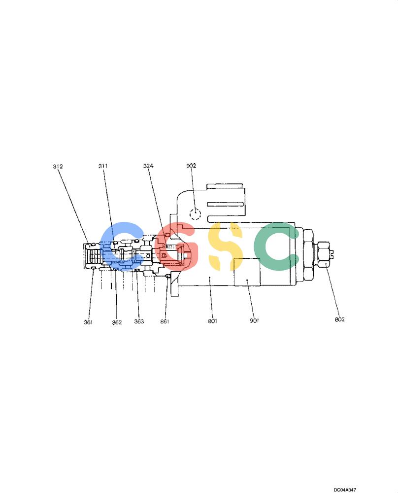 纽荷兰零件查询(EH215) - CRAWLER EXCAVATOR (9/03-) (08 -88[00]) - VALVE ASSY - SOLENOID (YT35V00013F1) New Holland Constructuion