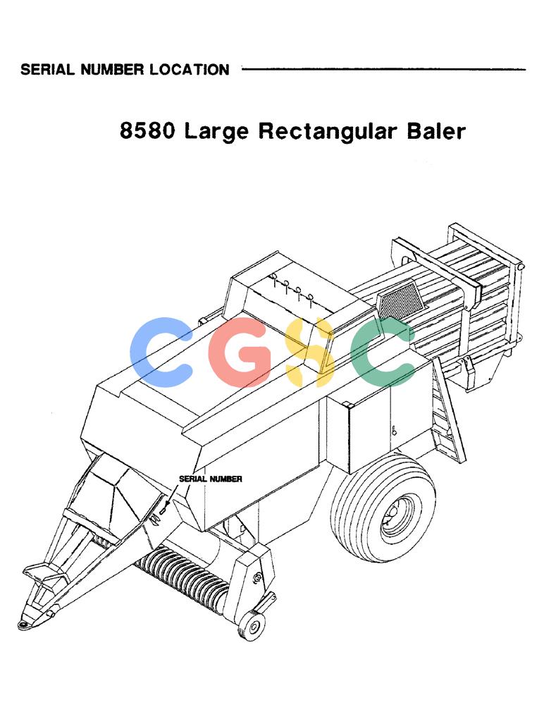 凯斯零件查询(8580) - CASE IH LARGE RECTANGULAR BALER (1/88-12/98) (01-02) - SERIAL NUMBER LOCATION Case Agriculture