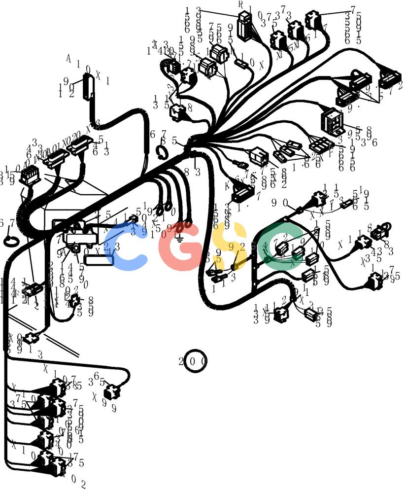 纽荷兰零件查询(EC350) - CRAWLER EXCAVATOR (2/00-) (32.413[001]) - CABLE HARNESS BRACKET (S/N 735003-UP) New Holland Constructuion