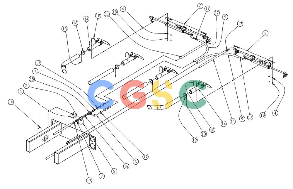 凯斯零件查询(437) - FLEX-AIR APPLICATOR (5/98-2/99) (10-007) - WET BOOM, 3.0, REAR TUBE Case Agriculture
