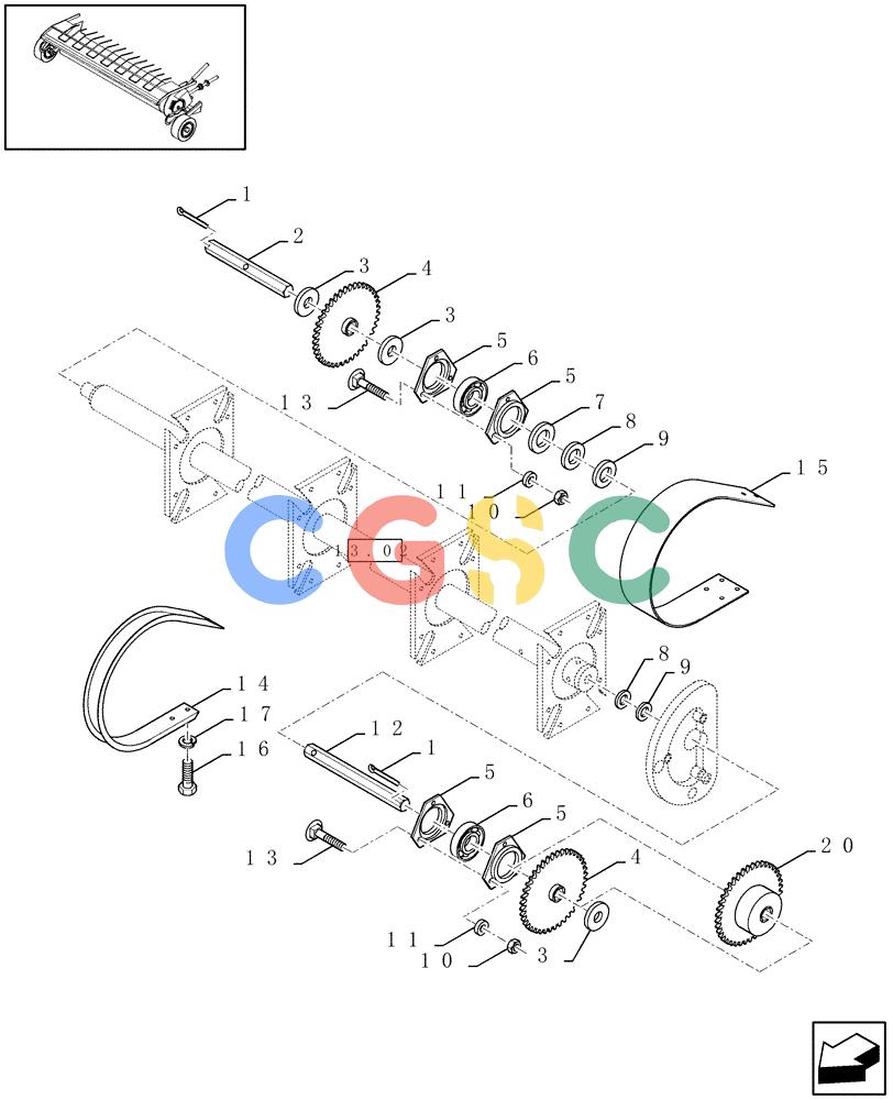 凯斯零件查询(RBX341) - SILAGE PACK ROUND BALER (3/03-12/05) (13.03[01]) - PICK-UP Case Agriculture