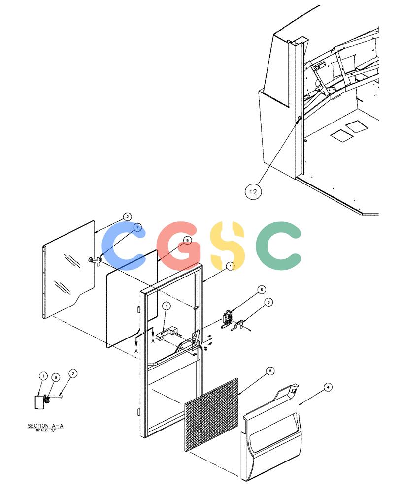凯斯零件查询(FLX3300B) - FLOATER - 2002 (9/02-10/03) (01-015[02]) - DOOR ASSEMBLY Case Agriculture